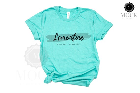 Bella Canvas 3001 Heather Sea Green Unisex Jersey Etsy