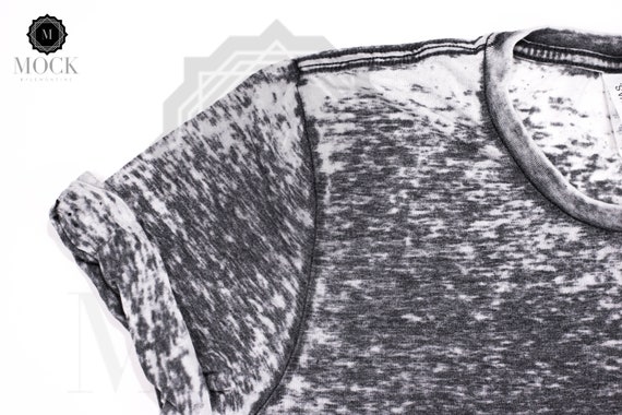 Set Bella And Canvas 3650 Grey And Black Burnout Detail Shots Etsy