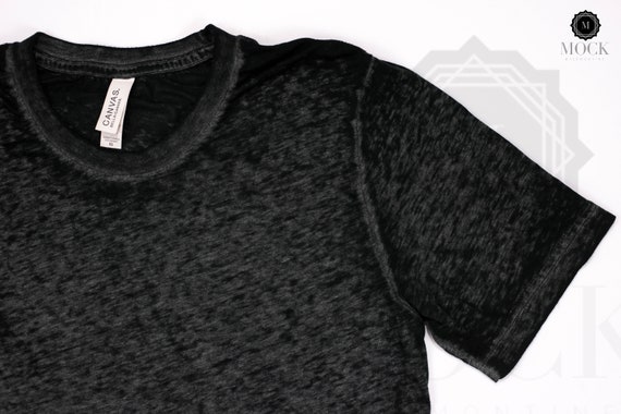 Set Bella And Canvas 3650 Grey And Black Burnout Detail Shots Etsy
