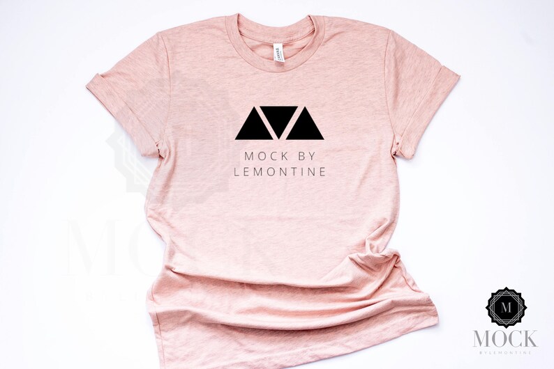 Download Bella Canvas France 3001 France Heather Prism Peach | Etsy