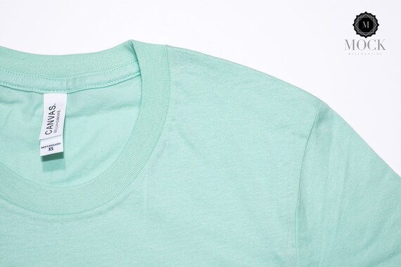 Color And Details Of Bella And Canvas 3001 Mint Unisex Etsy