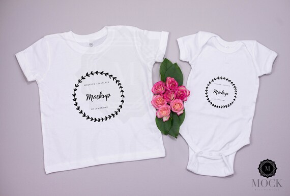 Sister Shirts Mockup Rabbit Skins Shirt And Bodysuit White Etsy