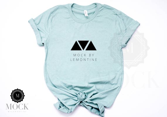 Bella Canvas 3001 Heather Prism Dusty Blue Unisex Jersey Etsy