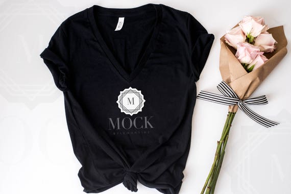 Bella Canvas Unisex Tshirt Mockup T Shirt Mockup Flat Etsy
