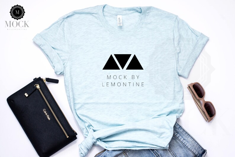 bella canvas heather prism blue