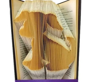 Hündchen Buch Faltmuster. DIY Hundeliebhaber Geschenk. Hündchenbuch.  Schaffen Sie Ihre eigene Buchskulptur. Kostenlose Anleitung