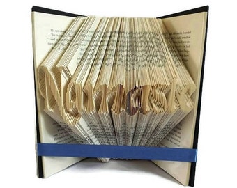 Namaste Buch Faltmuster. DIY Geschenk. Handgemachtes Zen Geschenk. Schaffen Sie Ihre eigene Buchskulptur. Kostenlose Anleitung