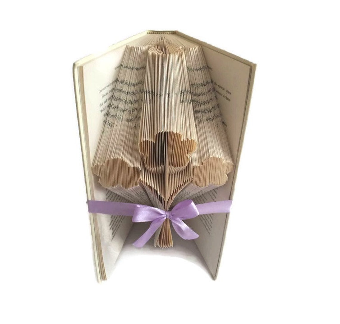 Bunch of Flowers Book Folding Pattern. Measure, Mark and Fold Technique ...