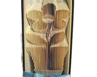 Blumenbuch Faltmuster. DIY Geschenk für Gärtner. Einfaches Buch Faltmuster Blumentopf.  Machen Sie Ihre eigene 316 Seiten Buchskulptur