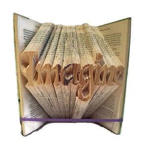 Imagine Book Folding Pattern Classroom Decor Gift For Book Etsy