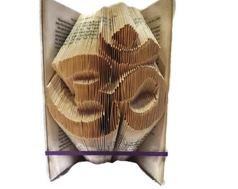 Om-Buch Faltmuster. /Aum-Symbol. Hinduistisches/ buddhistisches Symbol. Yoga-Studio Deko. Zen Meditations Geschenk. Kostenlose Anleitung