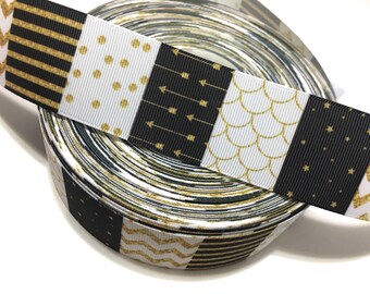 black gold ribbon etsy