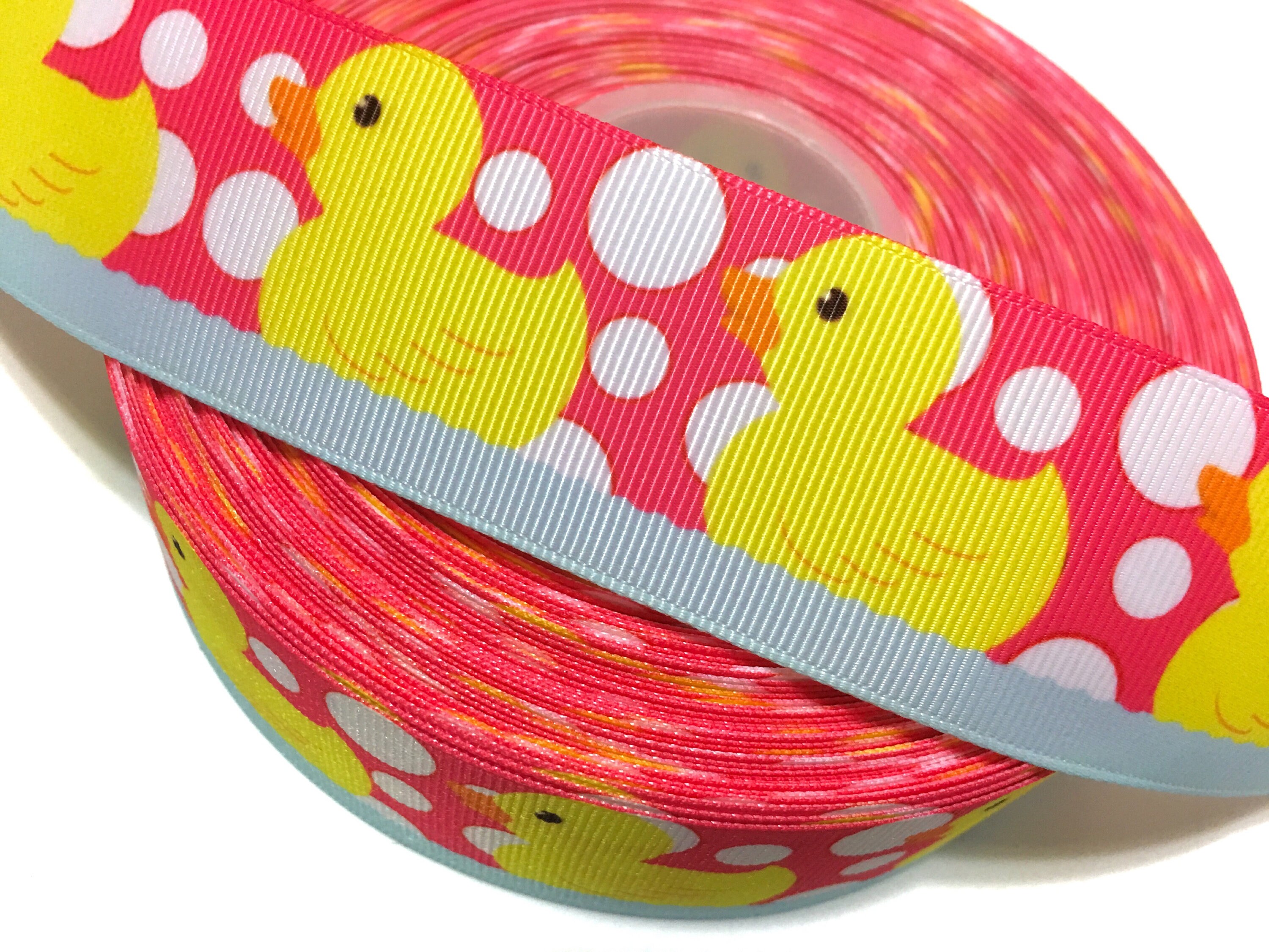 Yellow Duck Ribbon 1.5 Rubber Ducky Ribbon Baby Duck Etsy