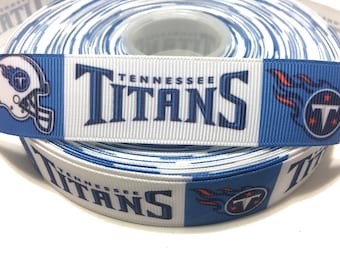 1" Tennessee Titans Ribbon, Titans Grosgrain Ribbon, Football Team Ribbon