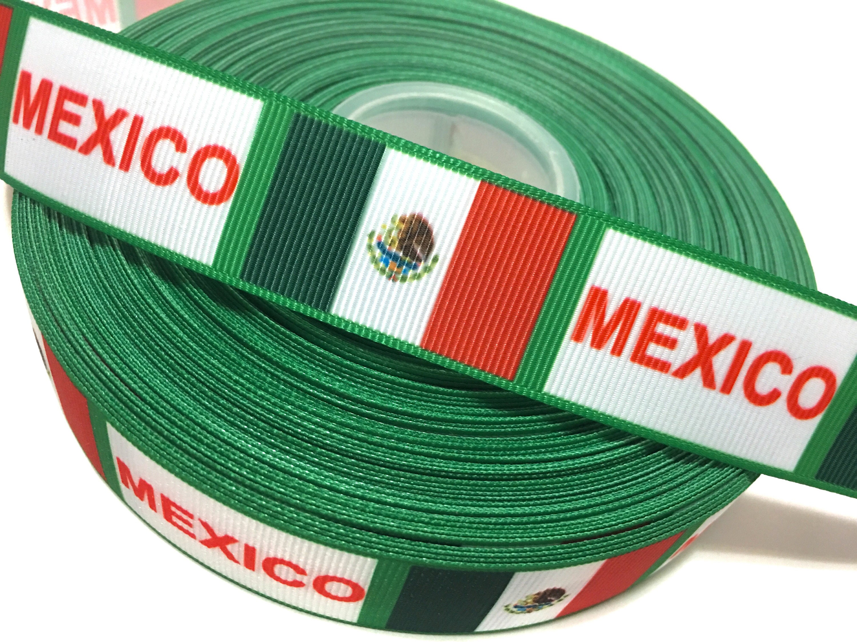 1 Mexico Ribbon Mexican Flag Ribbon Mexico Grosgrain Etsy