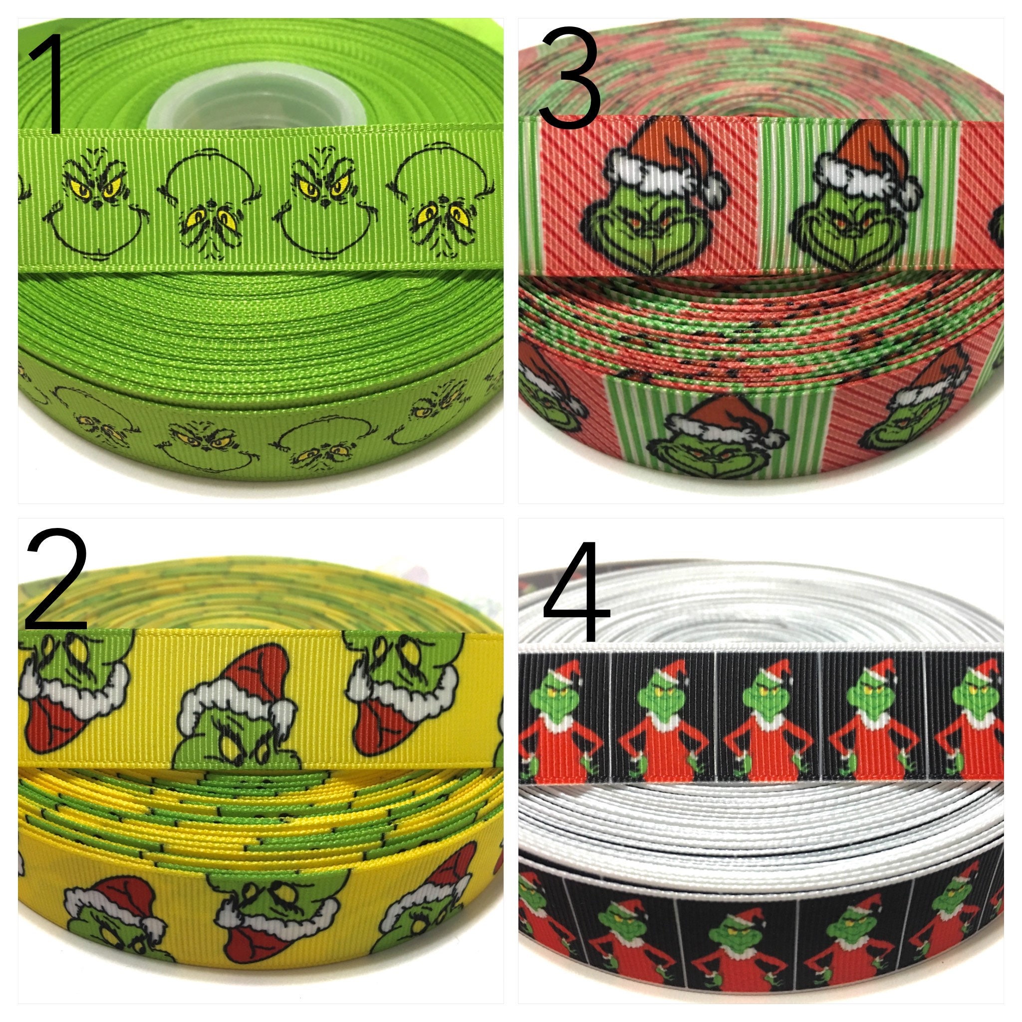 The Grinch Ribbon The Grinch Grosgrain Ribbon Christmas