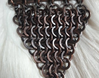 Collar babero de cota de malla de cobre