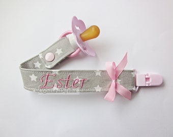 Baby girl pacifier holder, baby girl pacifier clip, pacifier clip personalized