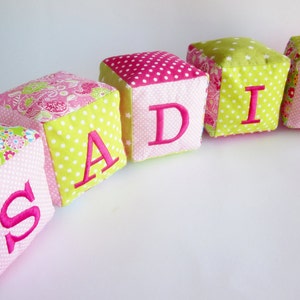 Baby girl name blocks - Personalized name