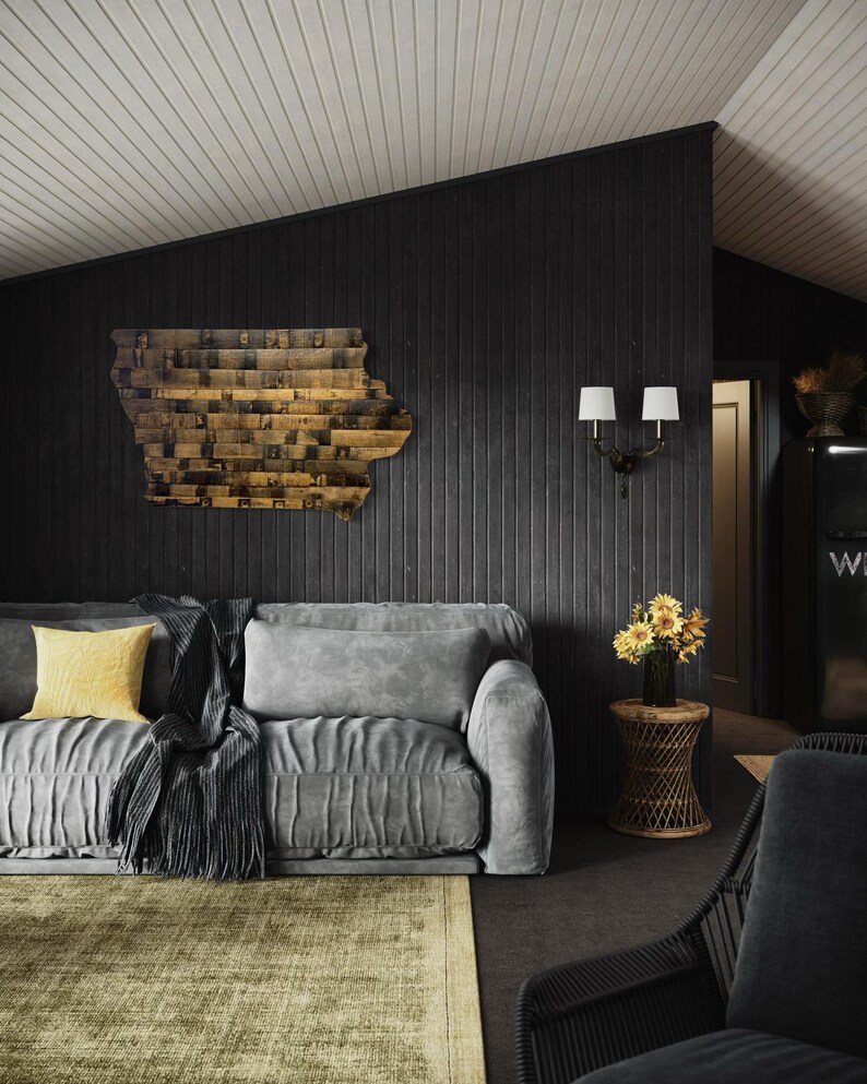 Iowa or Nebraska Barrel Art. Bourbon & Whiskey Lovers. Home or Business