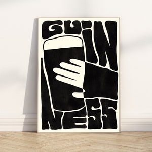 Bauhaus Guinness Print - A4, A3 & A2 Print sizes - Wall Art - Ireland -  Funky Groovy Shapes