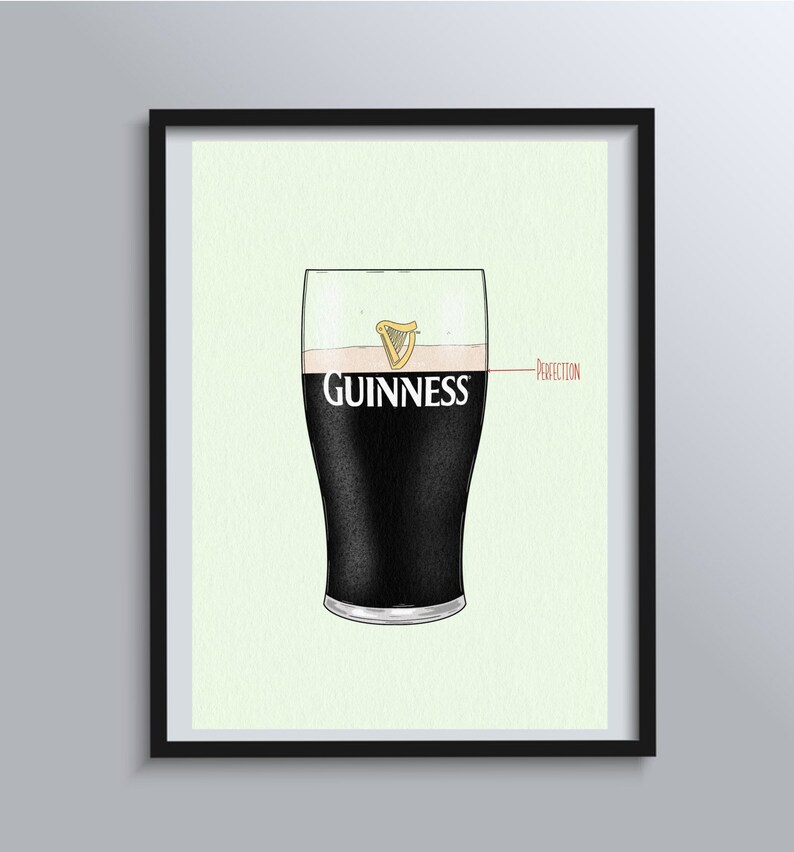 Perfect Guinness A4 & A3 Print Sizes Wall Art Ireland Etsy
