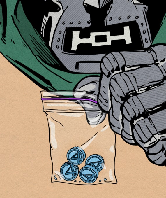 ドクター・ドゥームのイラスト - MFドゥームコミックブックウォール