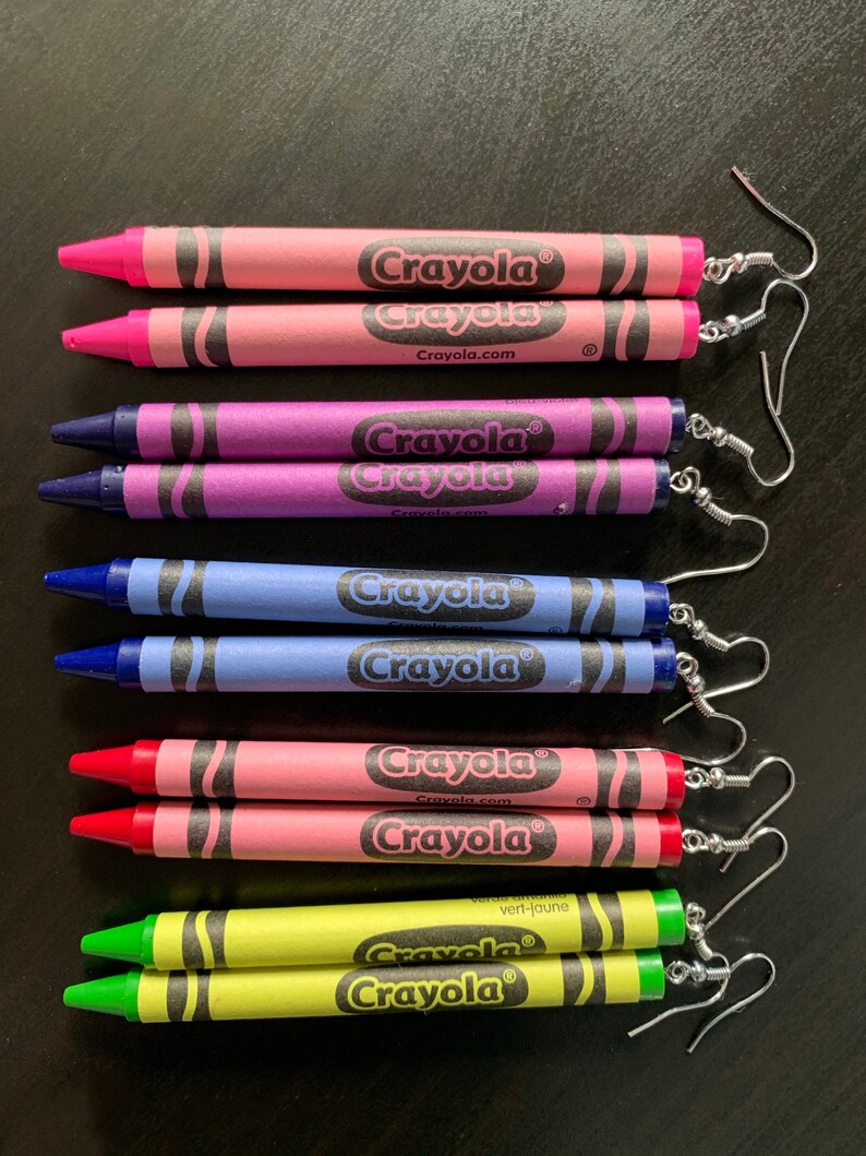 Crayola Crayon Earrings / lesbian earrings | Etsy