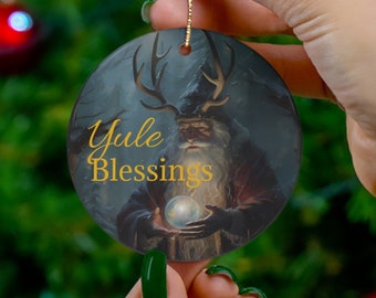 Yule Blessings | Father Yule, Ceramic Yule Ornaments, Pagan,  Yule Decor, Witchy Ornaments, Christmas, Gift, Witchcraft, Wiccan