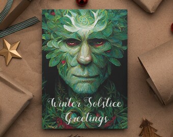 Yule Cards - Winter Solstice Greetings - Praying Witch - Pagan Christmas Card, Wiccan Card, Witchy Card