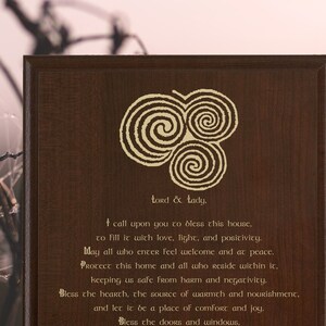 Pagan House Blessing Wall Plaque Witchy Decor Wooden Wall Hanging Pagan ...