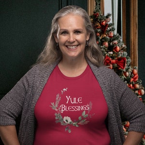 Yule Blessings Tshirt 6 Colors - Unisex S-5XL - Pagan, Wiccan, Witchy, Heathen tshirt - Happy Yule, Blessed Yule, Winter Solstice