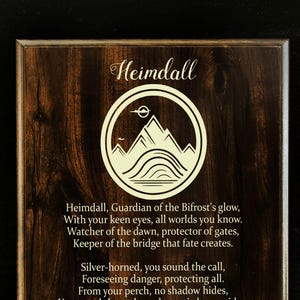 HEIMDALL Prayer Wall Plaque | Heimdall Invocation | Norse Guardian of ...