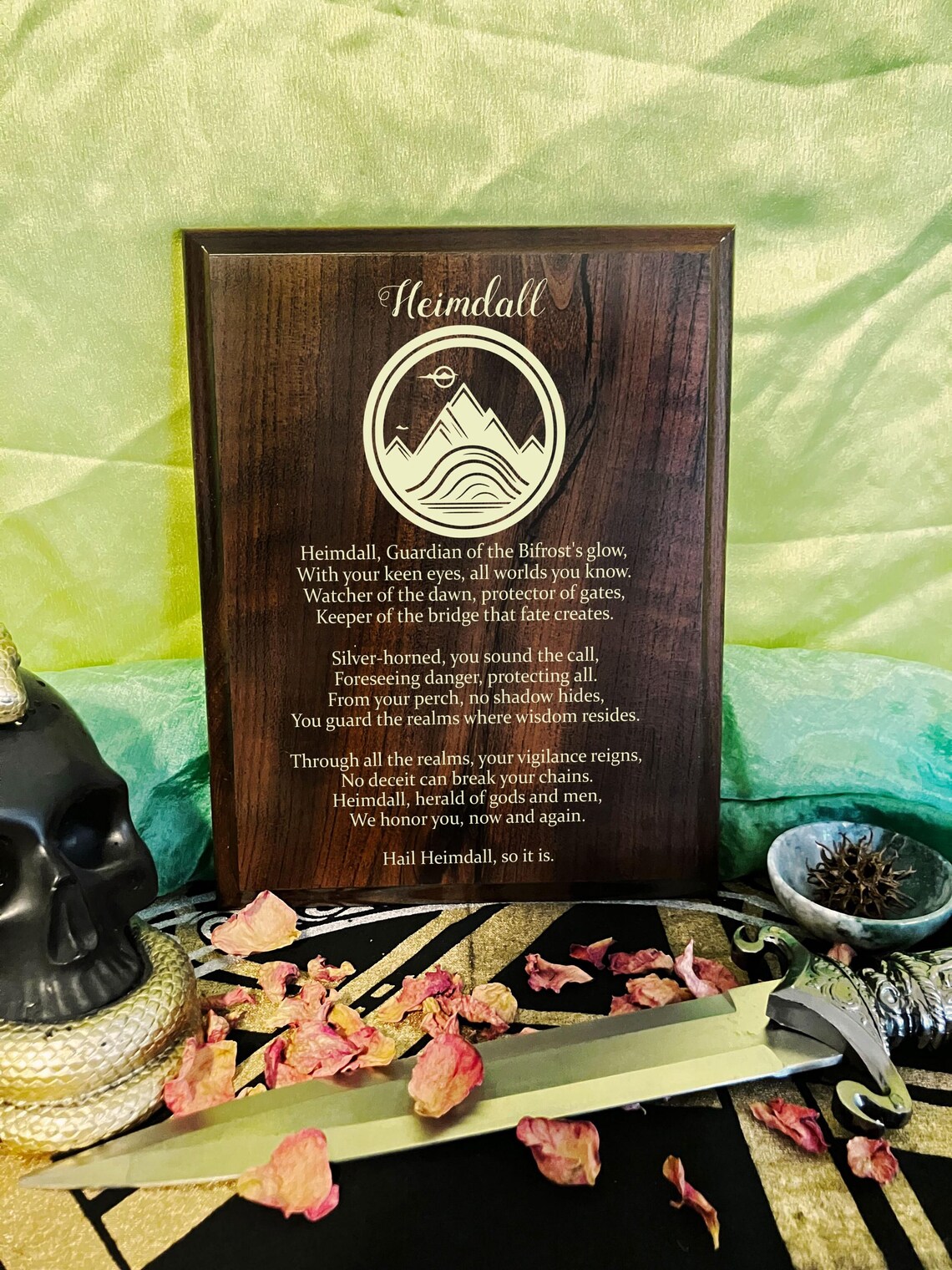 HEIMDALL Prayer Wall Plaque | Heimdall Invocation | Norse Guardian of ...