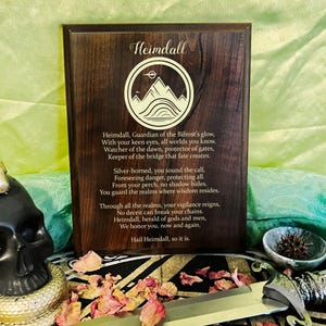 HEIMDALL Prayer Wall Plaque | Heimdall Invocation | Norse Guardian of ...
