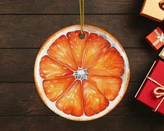 Ceramic Yule Ornament | Orange Slices | Orange Slice Ornament | Citrus Ornament | Citrus Christmas Ornament | Multi Pack Available