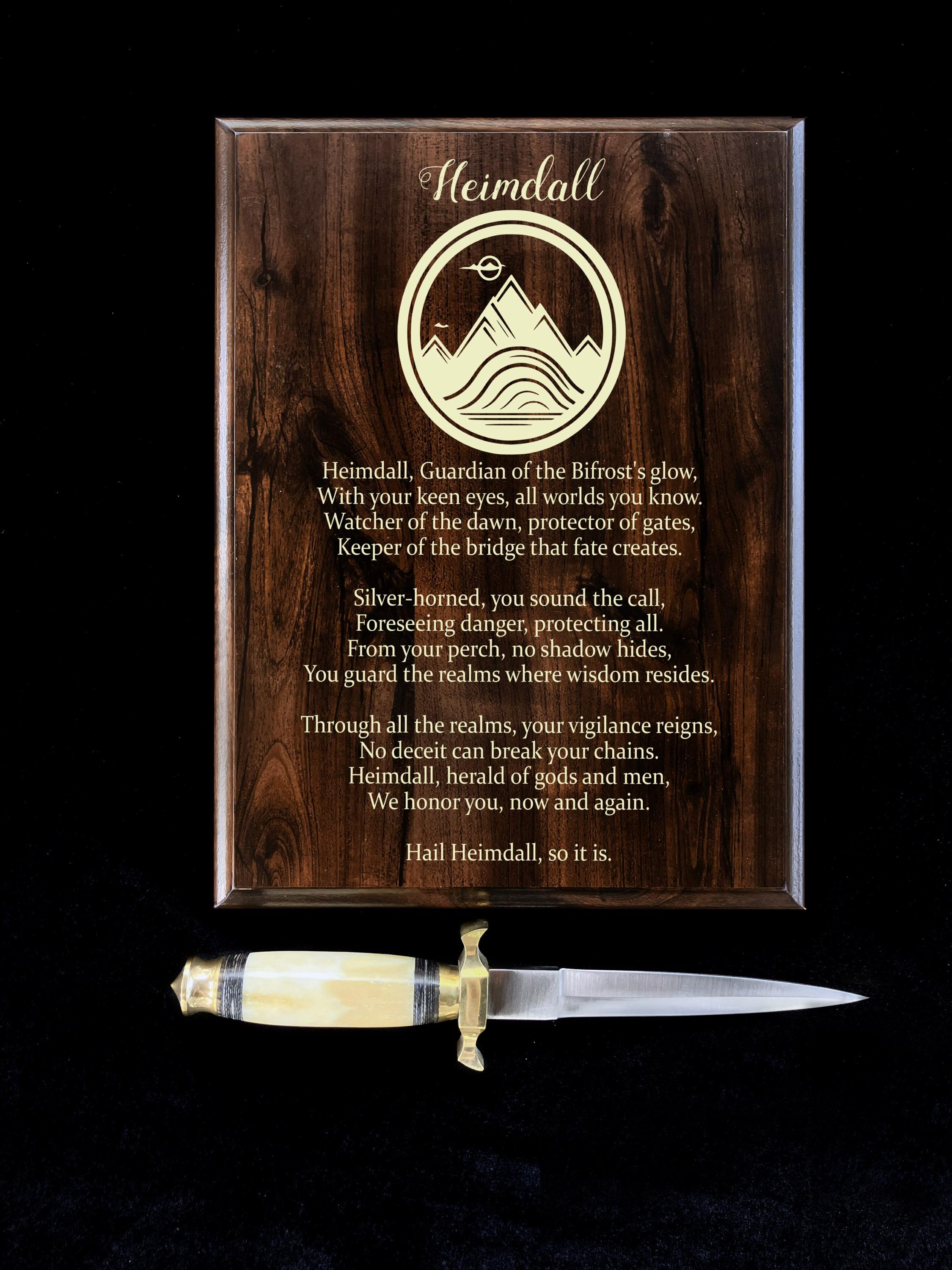 HEIMDALL Prayer Wall Plaque | Heimdall Invocation | Norse Guardian of ...
