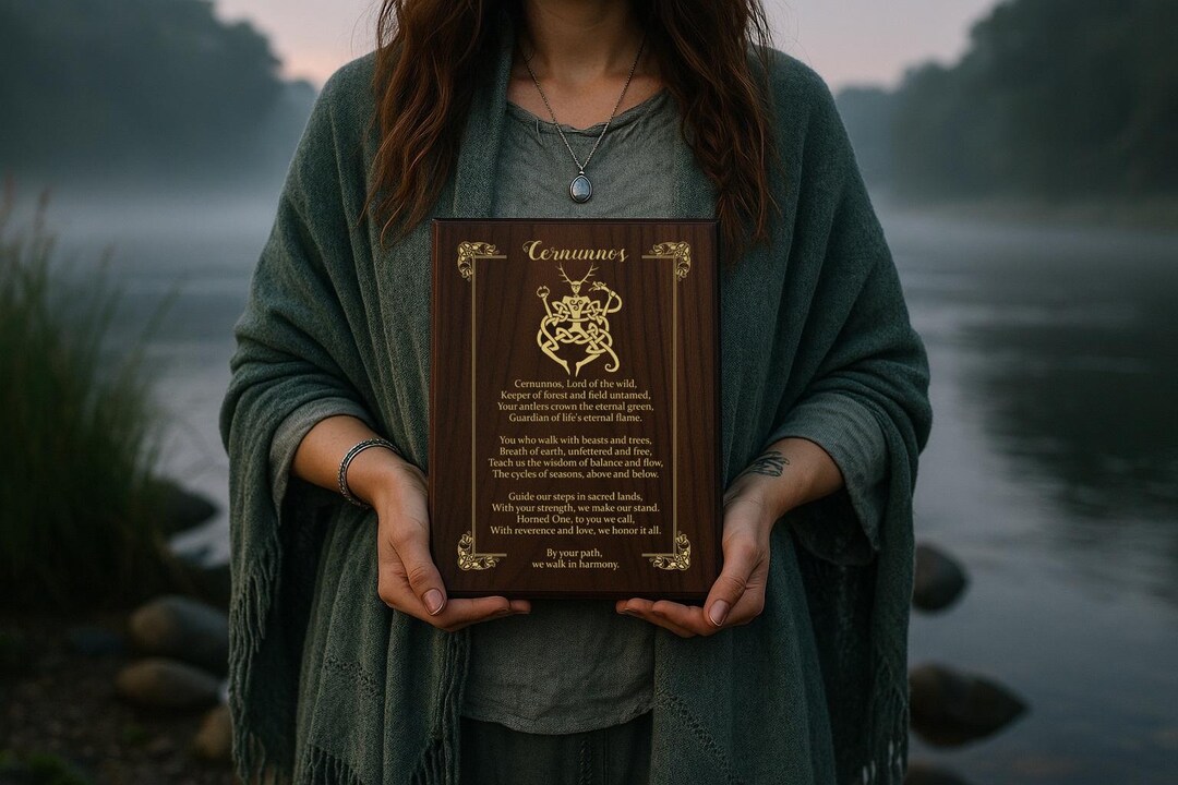 CERNUNNOS Prayer Wall Plaque - Horned God Invocation for Wiccans ...