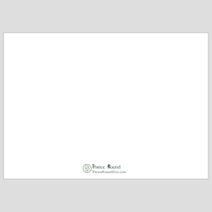 May include: A blank white card with a green logo in the bottom right corner. The logo is a circle with a stylized clover inside and the text "Thrice Round" above the clover and "ThriceRoundEtsy.com" below the clover.