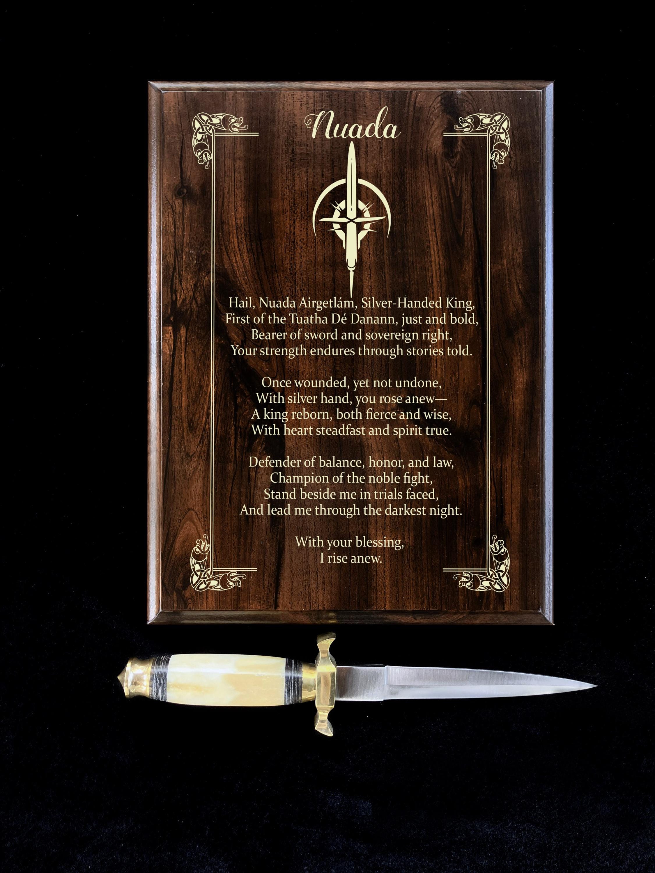 NUADA Prayer Wall Plaque | Silver-handed King of the Tuatha Dé Danann ...