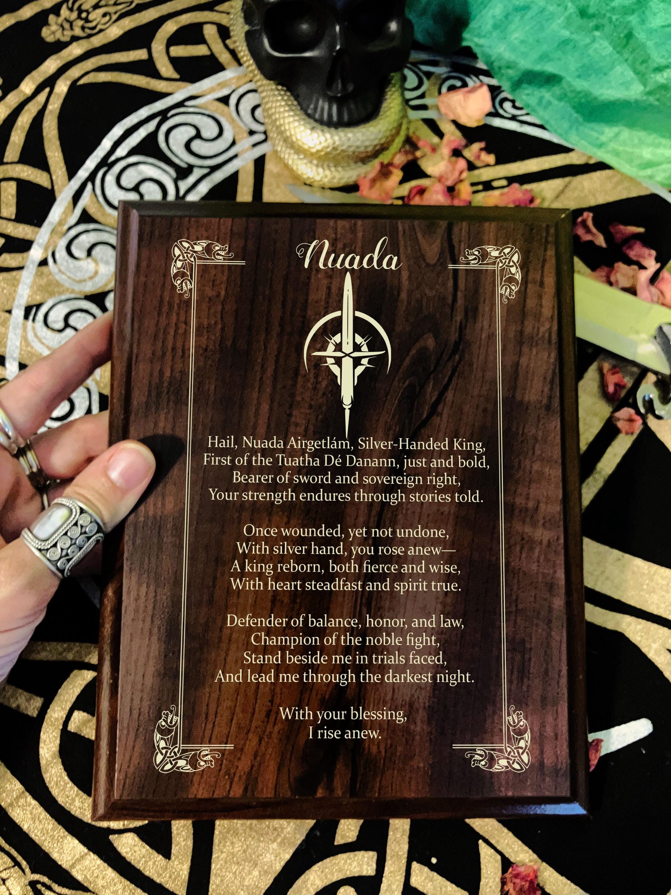 NUADA Prayer Wall Plaque | Silver-handed King of the Tuatha Dé Danann ...