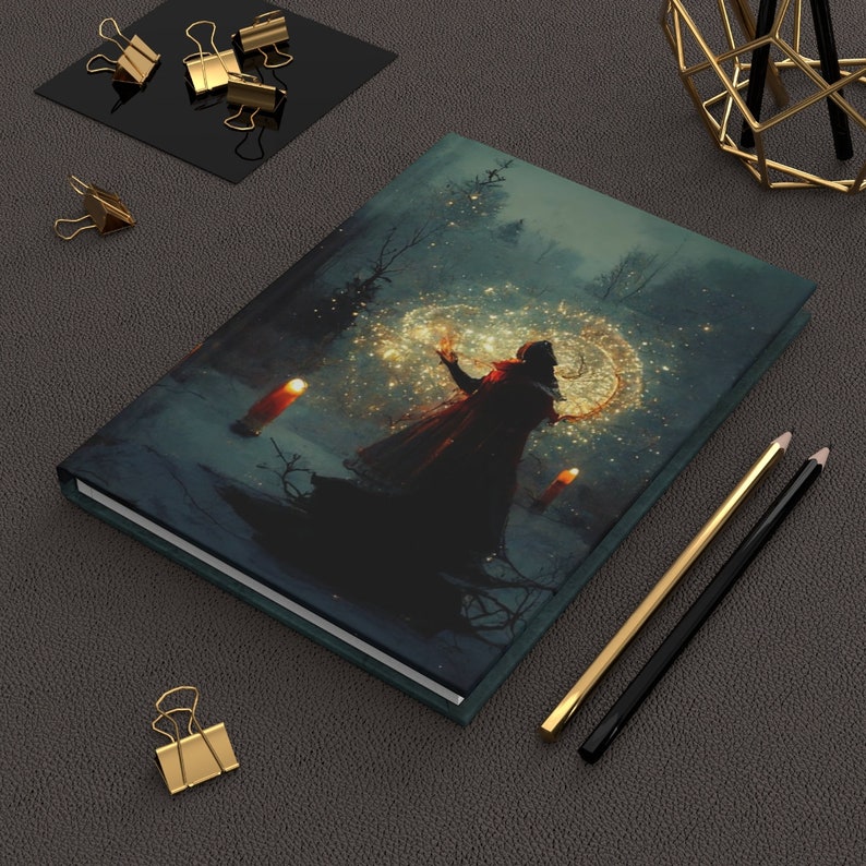 Winter Witch Book of Shadows - Witchy Notebook - Hardcover Grimoire for Witches, Pagans, Wiccans - 150 lined page notebook image 5