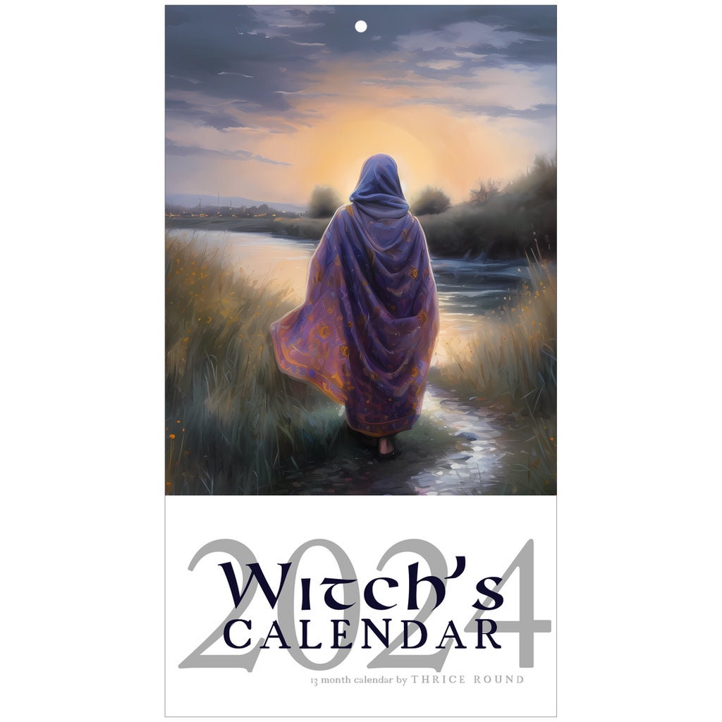 Calendrier mural de la sorcière 2024 États-Unis et Canada 13 mois Calendrier  païen Wiccan Calendrier des phases de la lune Événements astrologiques  Sabbats et Esbats -  Canada