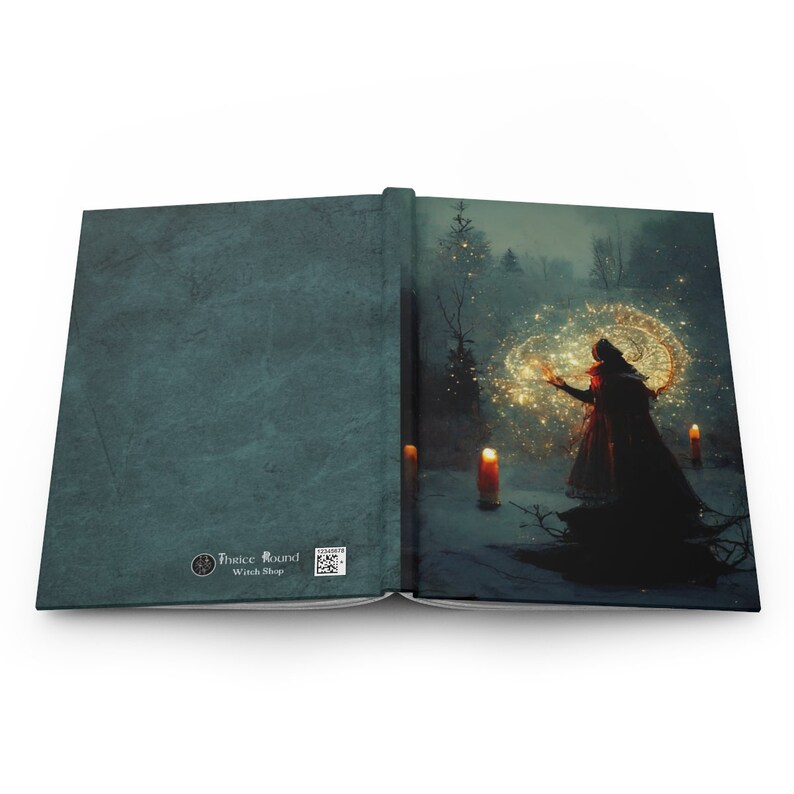 Winter Witch Book of Shadows - Witchy Notebook - Hardcover Grimoire for Witches, Pagans, Wiccans - 150 lined page notebook image 4