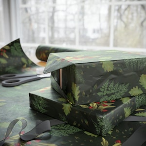 Green Witch Wrapping Paper - Yule Wrapping Paper - Herbalist Wrapping Paper Great for witchy gifts, birthday, coven initiation, Wiccans