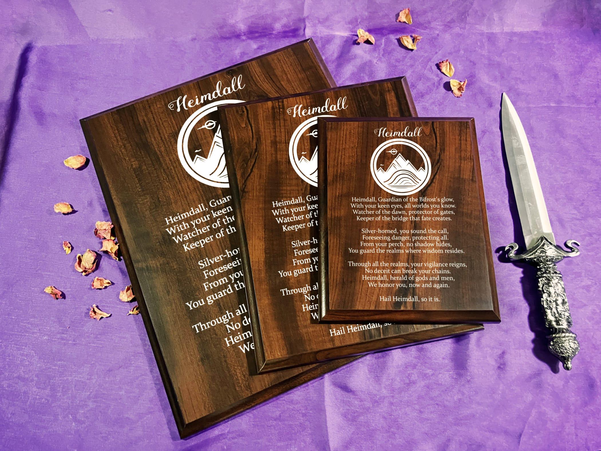 HEIMDALL Prayer Wall Plaque | Heimdall Invocation | Norse Guardian of ...