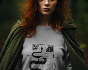Esoteric Snakes | Witchy Sweatshirt | Unisex | Organic & Eco Friendly | Tarot Occult Design