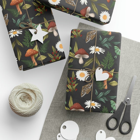 Witchy Wrapping Paper - Yule Wrapping Paper - Great for witchy gifts, birthday, halloween, coven initiation gifts, goth wrapping paper