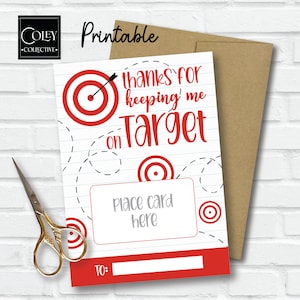Target Gift Card Thank you Card Teacher Appreciation Target Card Teacher Gift Card Printable Thank You Card Teacher Appreciation Gift Card