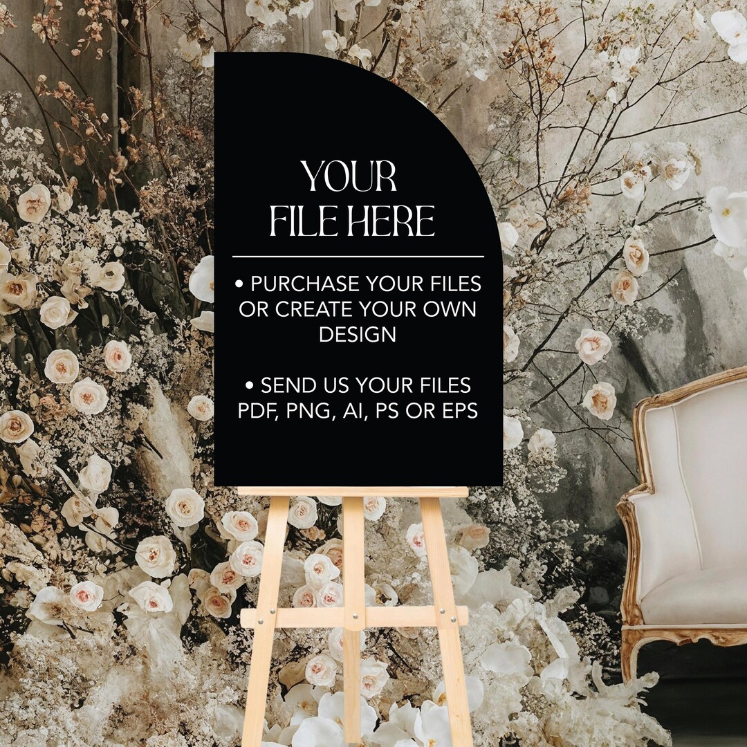 Half Arched Wedding Sign Printed Half Arch Welcome Sign Baby Shower ...